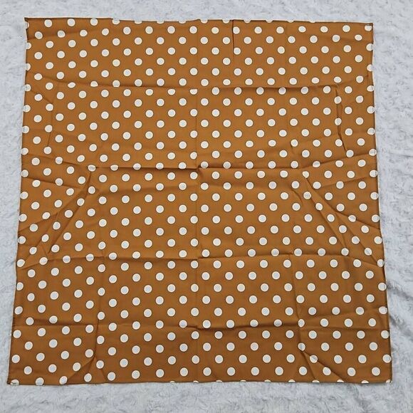 Lemlem Orange and White Bandana Scarf for body or purse 22.5" Polka Dot - Picture 1 of 4
